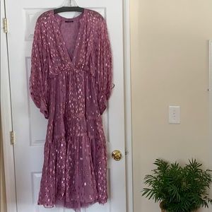 J. MENDEL PARIS Sample Runway purple chiffon dress